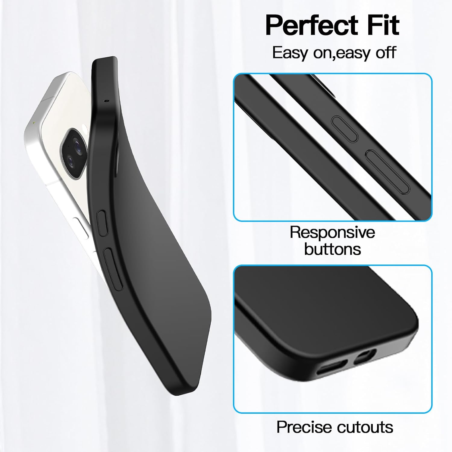 Coque Silicone Transparente Google Pixel 9a - Protection Renforcée Angles - Little Boutik