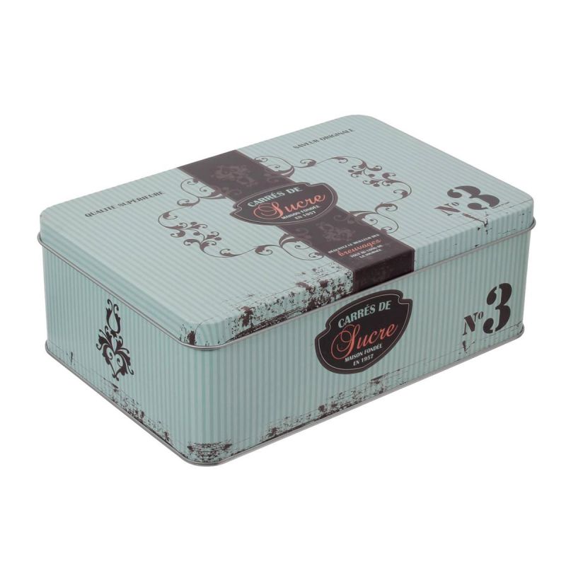 Boîte à Sucre en Métal Rétro Cuisine 20cm Vert au meilleur