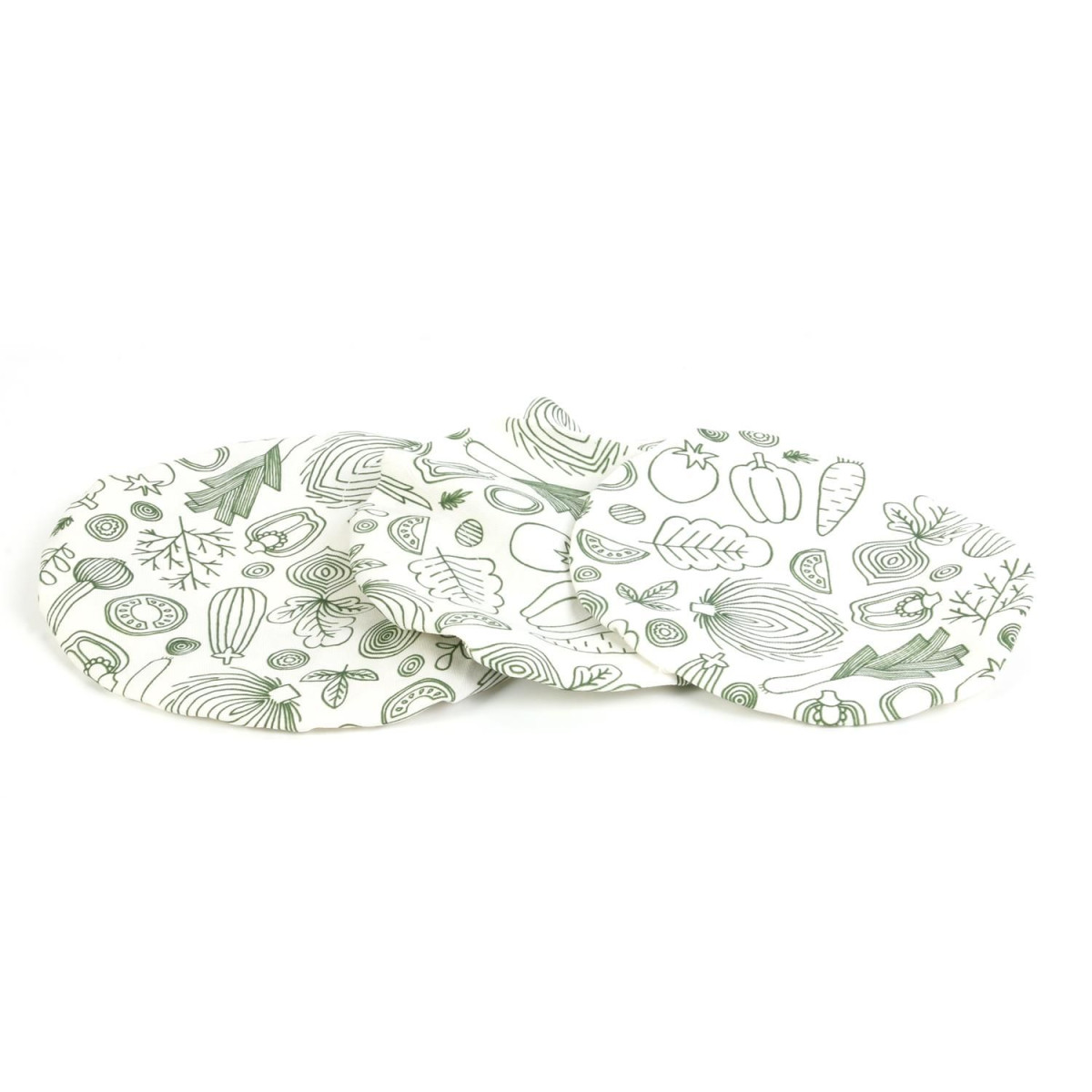 Lot de 3 couvre plats lavables et réutilisables en tissu coton enduit