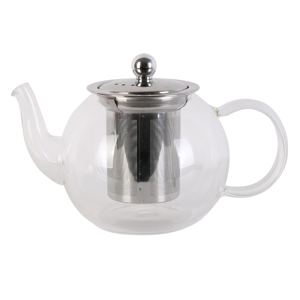 Théière En Verre Transparent Avec Infuseur Amovible - 500 Ml, Passe Lave-vaisselle, Design Anti-fuite Rotatif