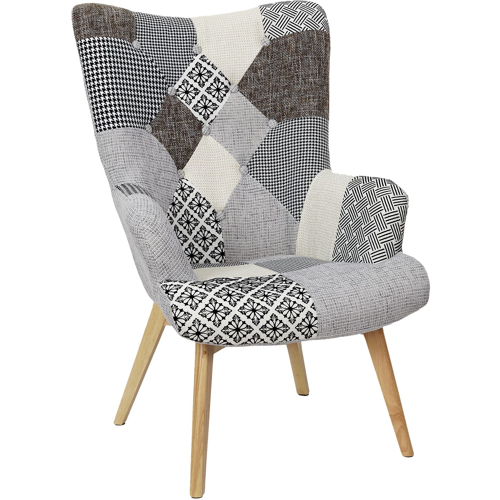 Fauteuil Helsinki Patchwork gris