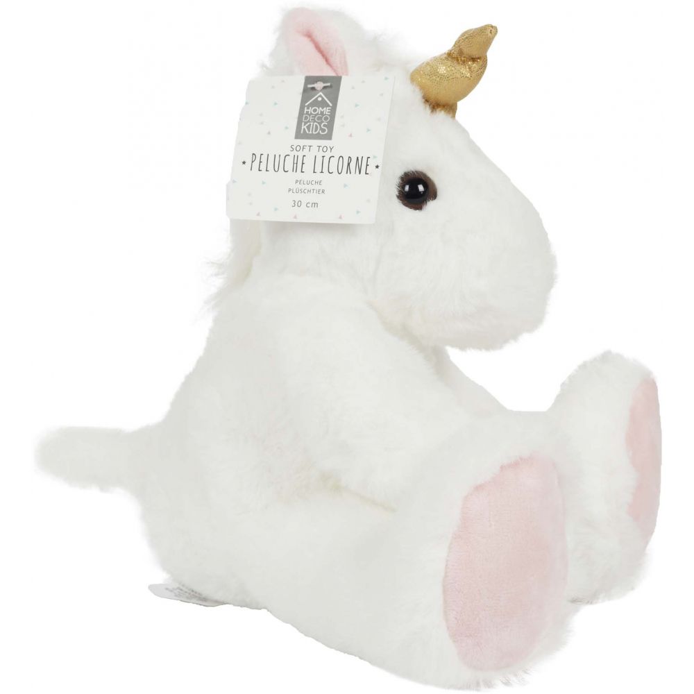 Peluche en polyester 30 cm Licorne
