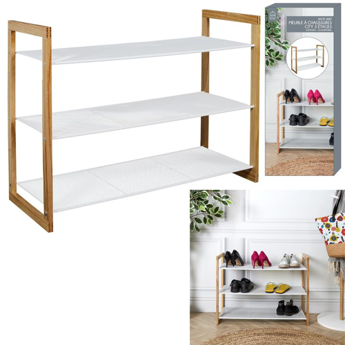 Meuble chaussure city 3 etageres m4 Maison et Loisirs E.Leclerc