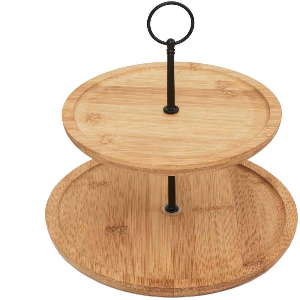 Étagères 2 étages En Bois Naturel Avec Cadre Noir - House Nordic Marron P1545439c1545440