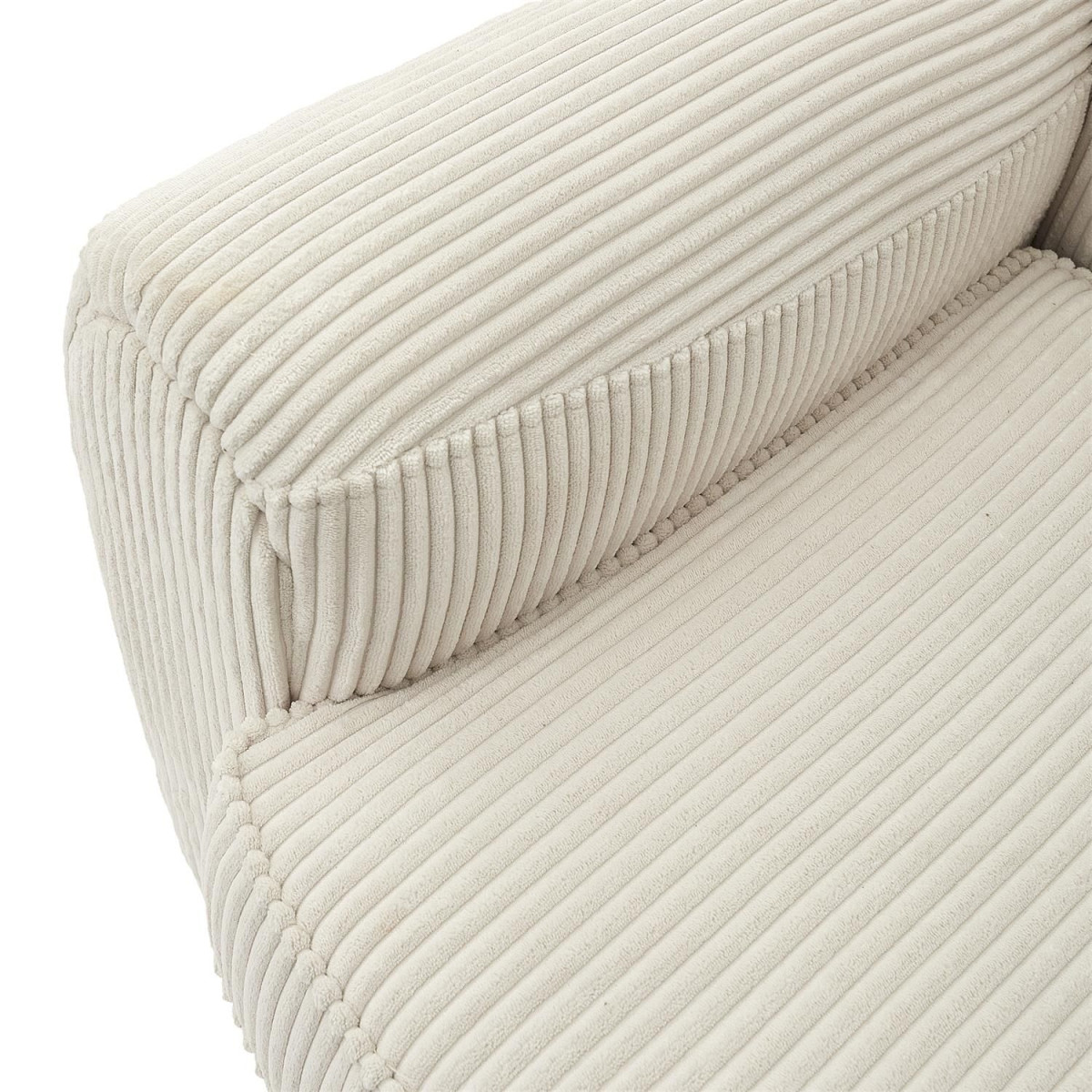 Fauteuil Club Paris Prix Scott 89cm Beige – Tissu Côtelé Design