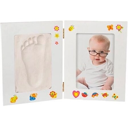 Cadre photo avec kit de moulage pour empreintes bébé au meilleur