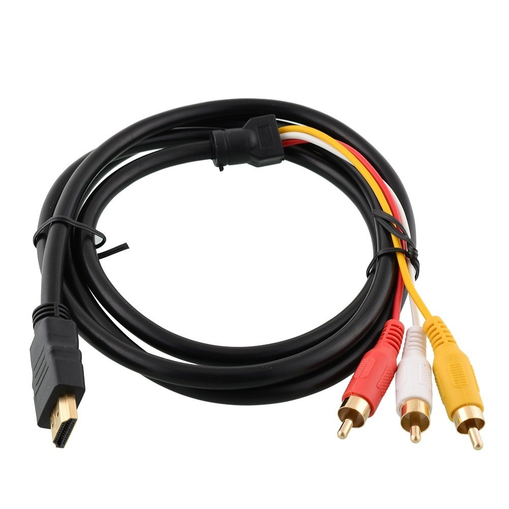 INECK - cable HDMI vers RCA HDMI male vers 3RCA AV composite male M/M  connecteur cable adaptateur au meilleur prix