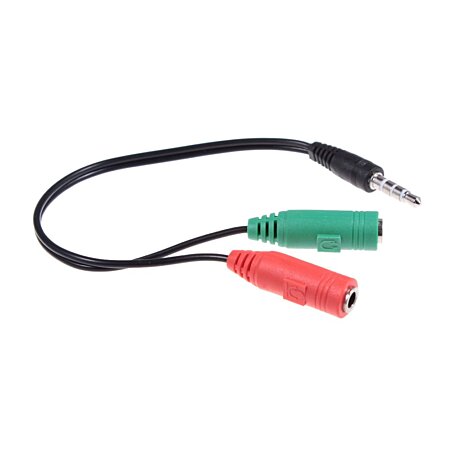 3.5mm Audio Y Splitter Câble 1 Femelle à 2 Mâle Convertisseur Écouteur  Microphone Cordon Adaptateur pour Casque vers Ordinateur Portable PC 