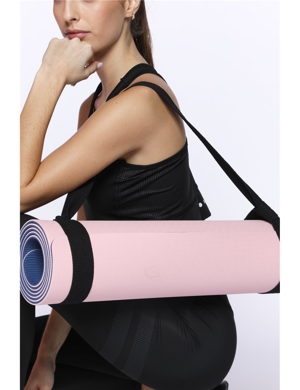 Grand Sac à Tapis De Yoga En Coton - Unisexe, Avec 2 Poches - Tapis Non Inclus