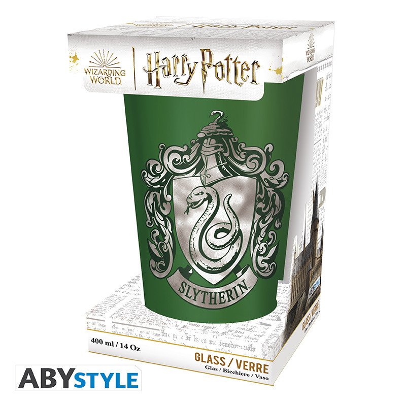 Verre à Cocktail Harry Potter Serpentard - Verre Dépoli, Logo Maison, Boîte Cadeau, Idée Fan Et Collectionneur