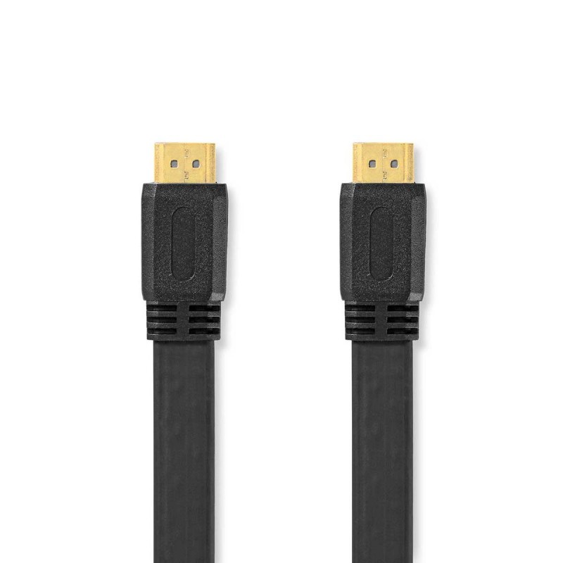 NEDIS Câble HDMI 3M haute vitesse plat avec Ethernet Connecteur HDMI -  Connecteur HDMI 3,0 m Noir au meilleur prix