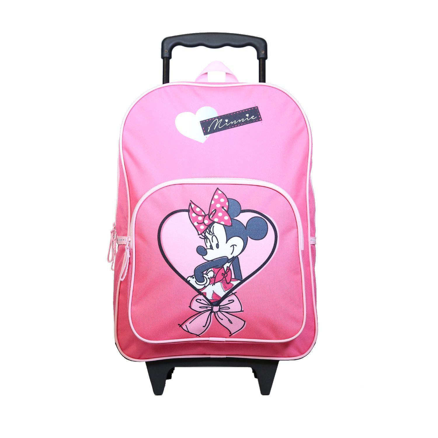 BAGTROTTER Sac à dos à roulettes Disney Minnie Noeud Rose