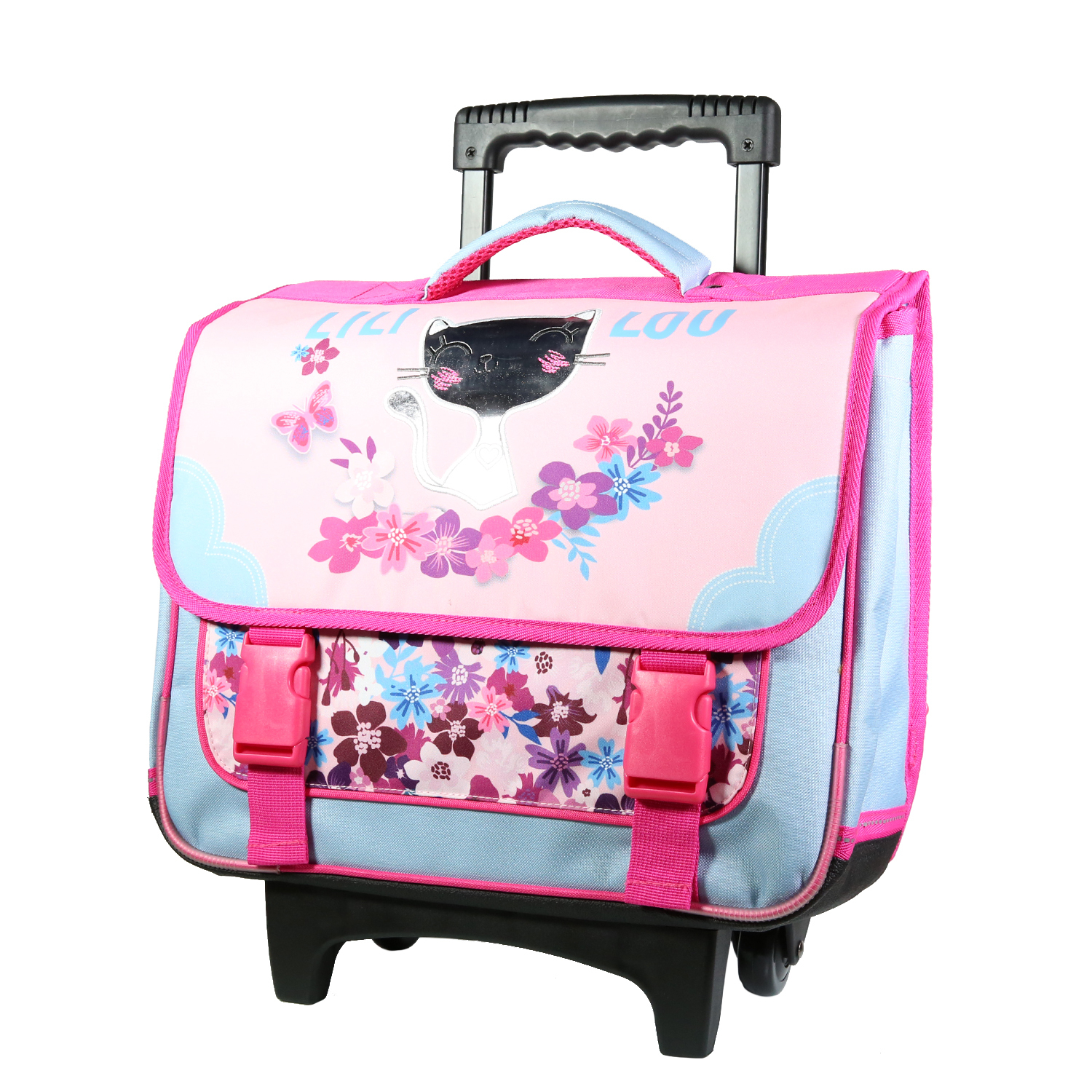 Cartable Stitch Cartable Bagtrotter Lili Lou 38 Cm Rose Et Bleu