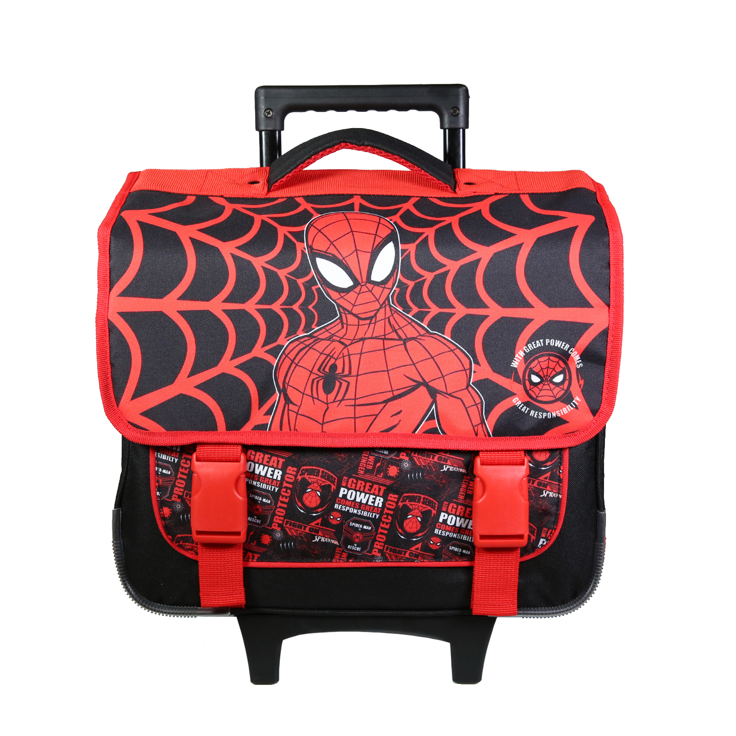 BAGTROTTER Cartable roulettes 38 cm Spider Man Noir au meilleur