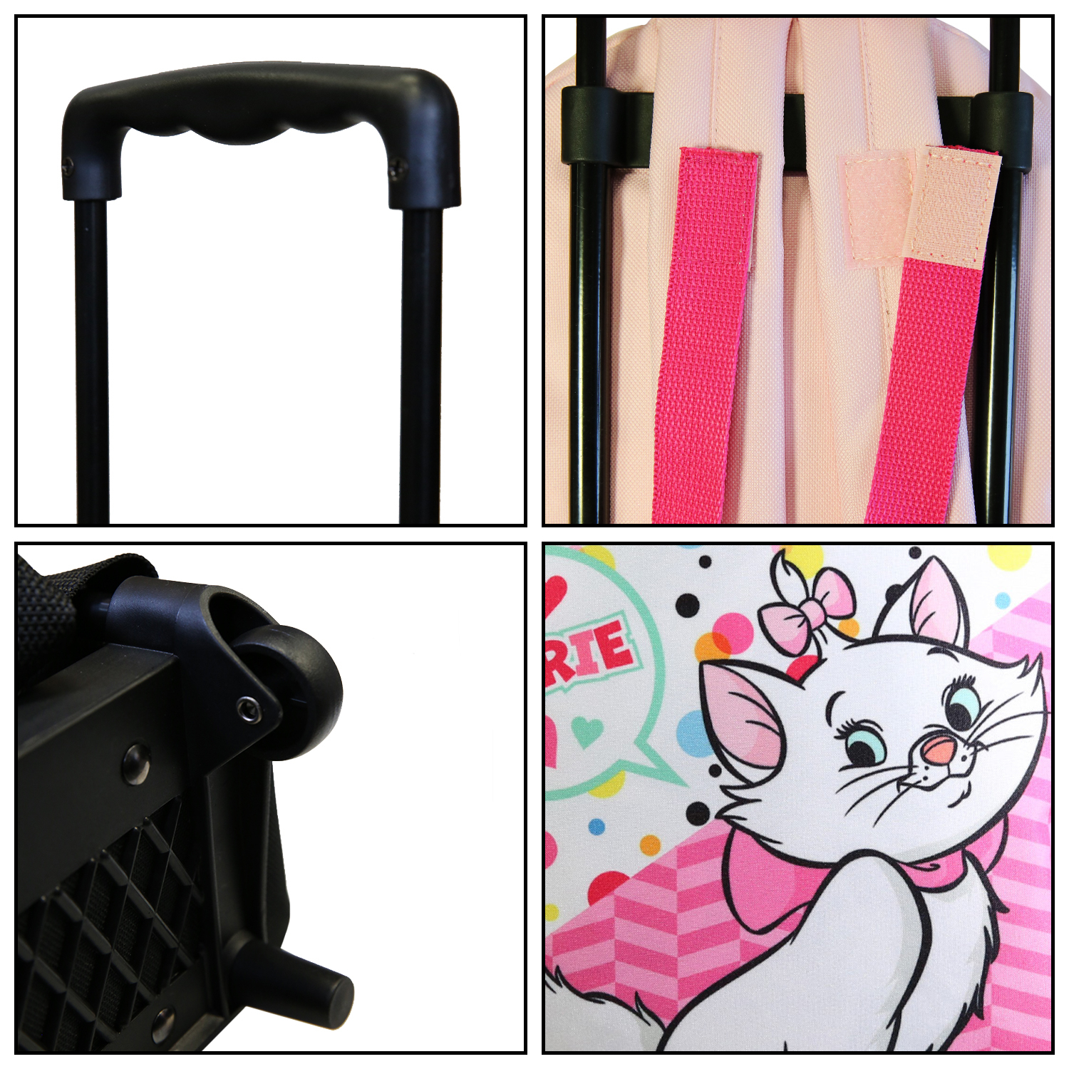 Me Contro Te Trolley Sac à Dos D'école Organisé Rose Et Jaune Détachable, Multicolore, Décontracté