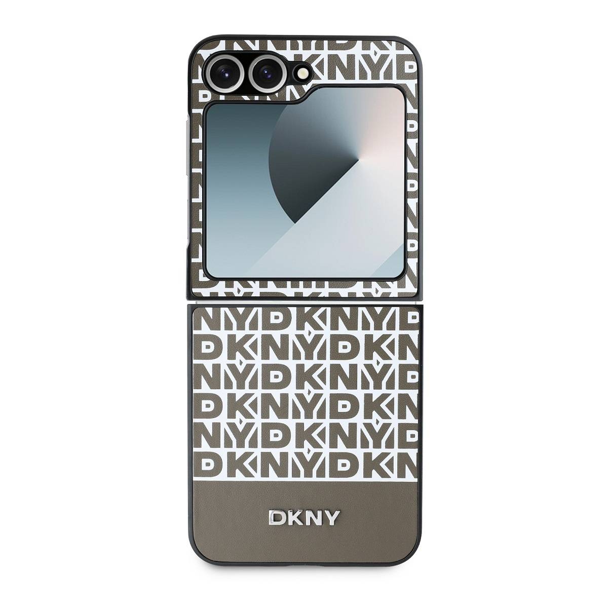 Dkny Coque de Protection pour Samsung Galaxy Z Flip 6 à Bande Inférieure Marron