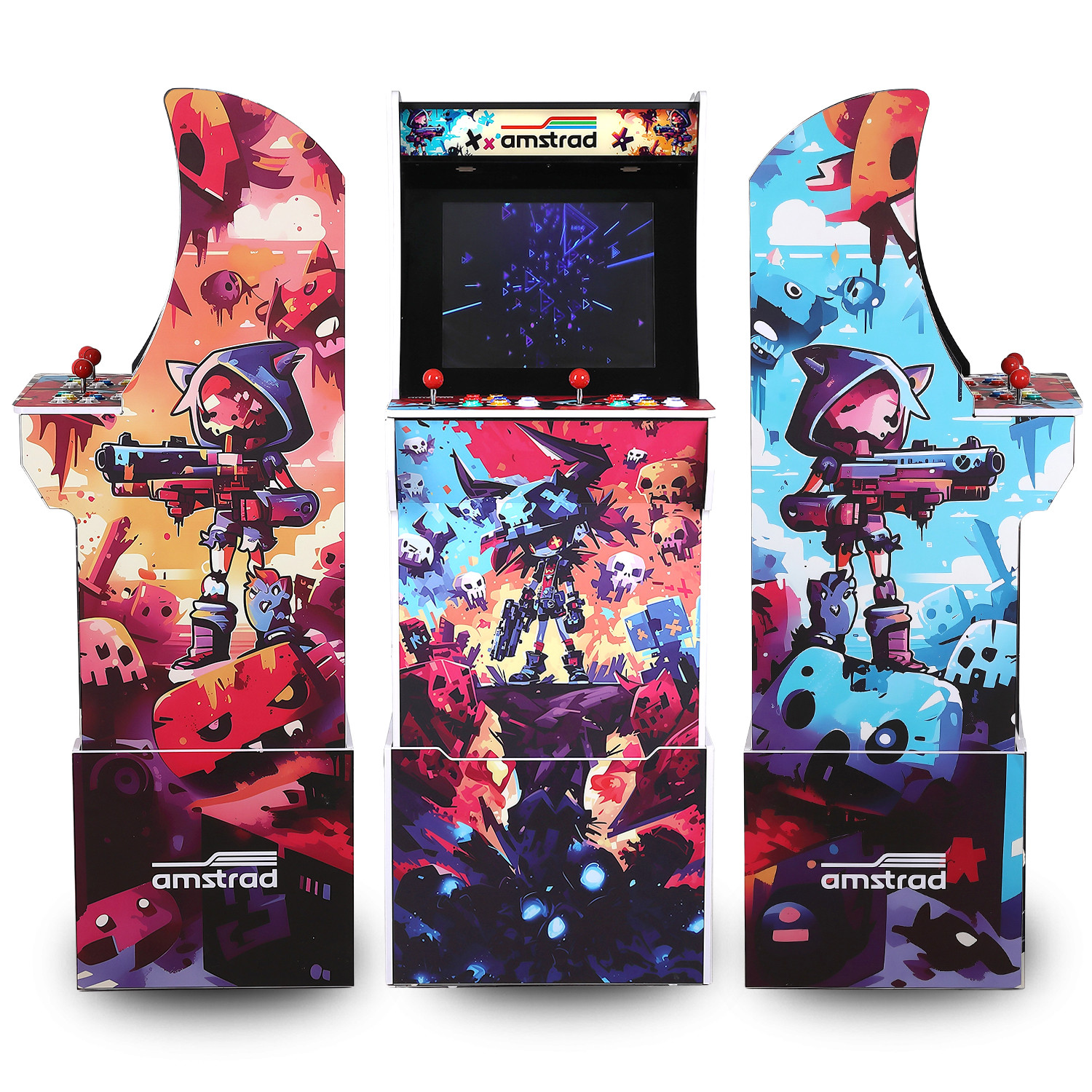 Borne d'arcade AMSTRAD BARTOP-FIGHTERS avec 2700 jeux - Ecran 19 4:3 - 2 joueurs - 16 boutons