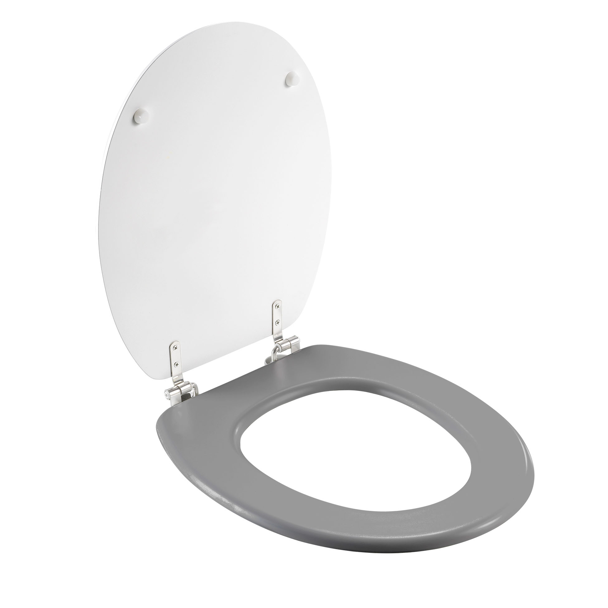 Abattant WC Rose Imprimé Chatibulle - Dimensions 47x37 Cm, Ovale, En MDF