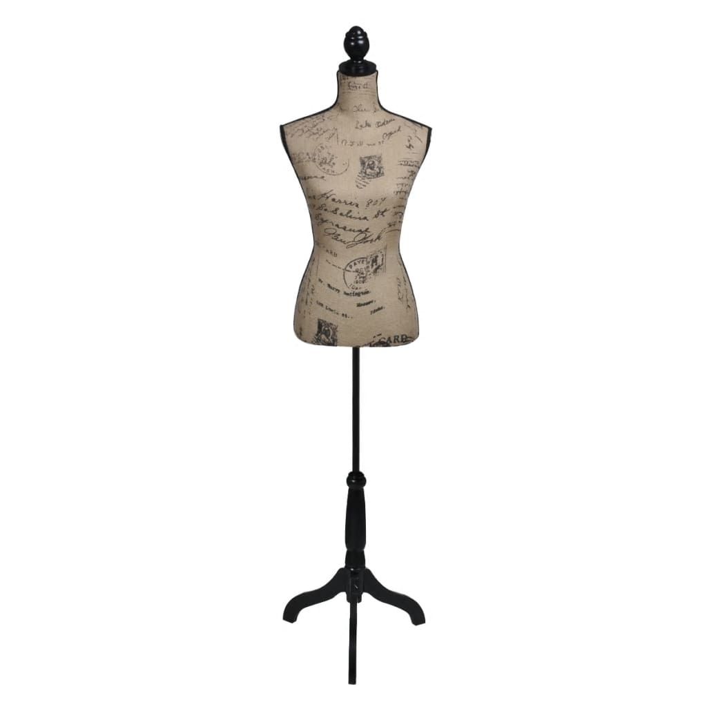 Générique Buste de Couture Mannequin de Femme Marron et Noir Jute,Rangements pour armoires à vêtements,Valets de nuit-30029