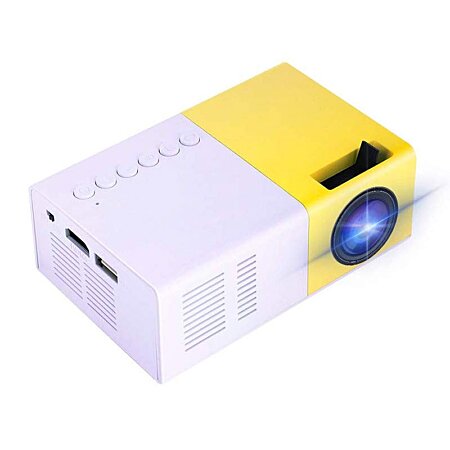 Mini Projecteur LCD Portable-Lecteur multimédia-Jaune et Blanc -  Vidéoprojecteur - Achat & prix