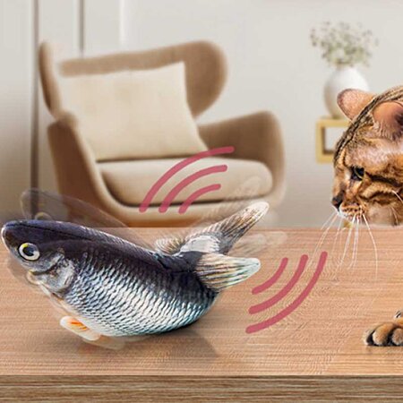 Jouet pour chat poisson dansant - Boutique Le Jardin Des Animaux