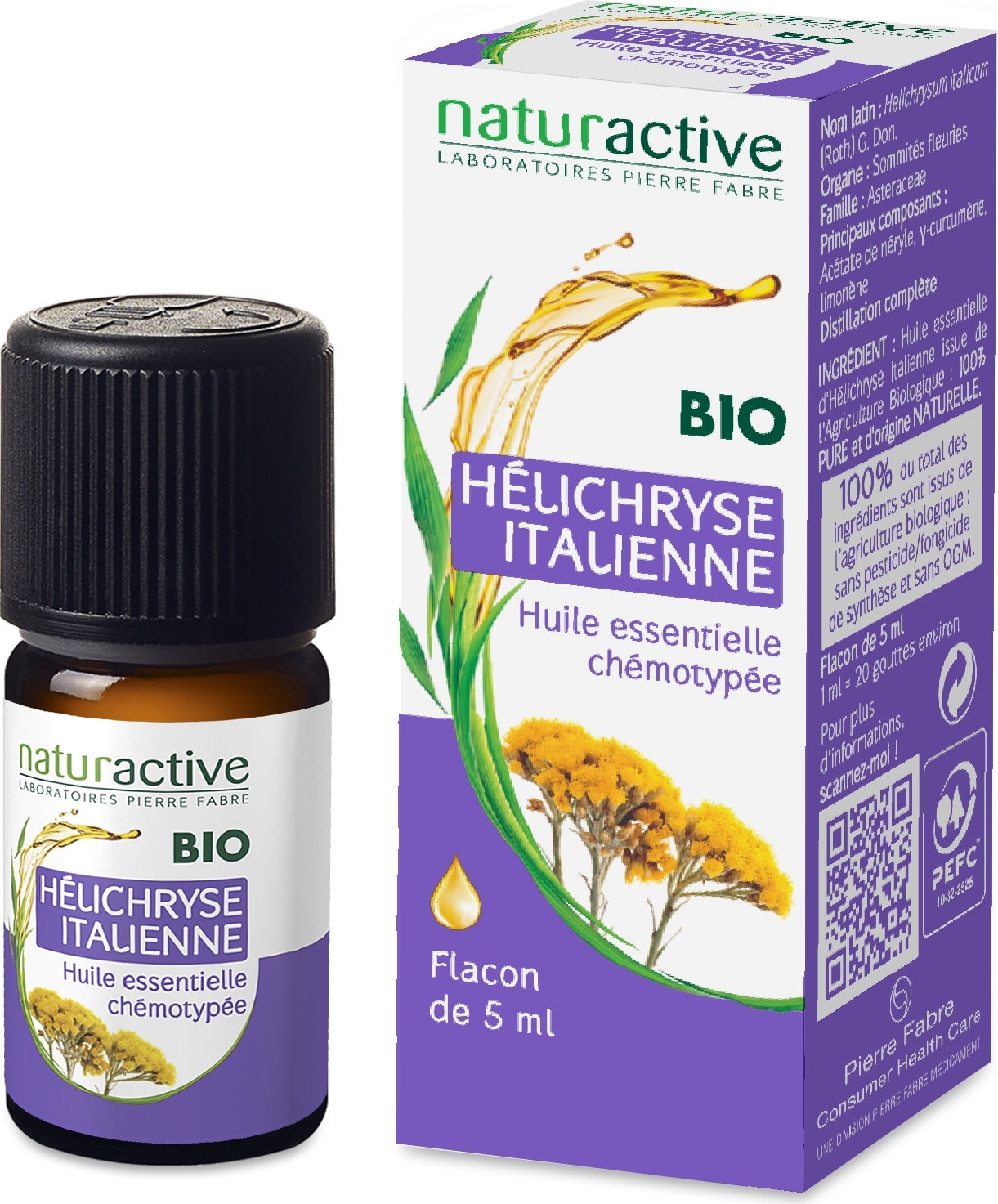 Hélichryse Italienne bio 5 ml huile essentielle - Sentier Nature
