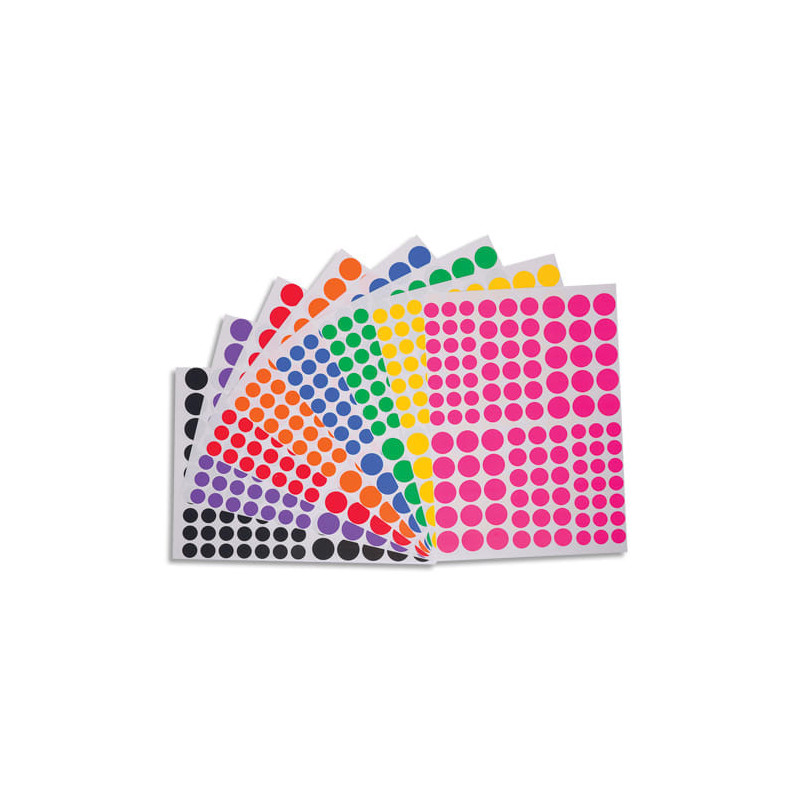 Elalove Gommettes Rondes Autocollantes 10mm - 20 Couleurs Vi 3300 Pieces Etiquettes Rondes 25mm 6 Couleurs 3000 Pieces Au