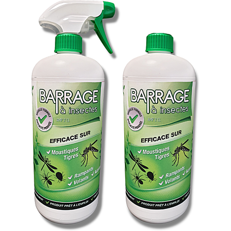 BARRIERE A INSECTES Spray anti-insectes rampants volants et acariens 1l pas  cher 