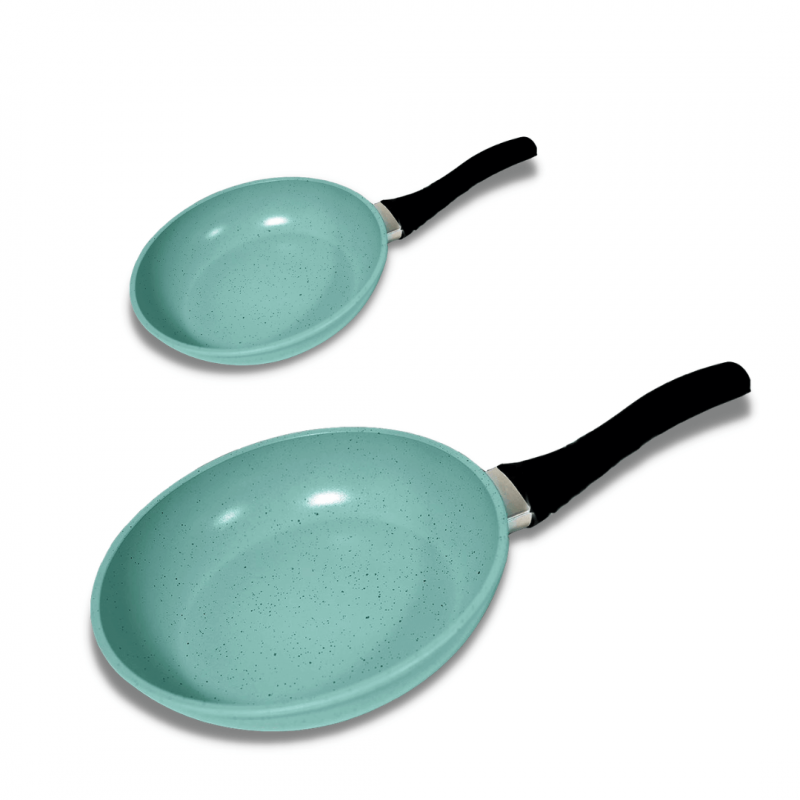 Venteo - Poêle en Poudre de Jade 20 et 28cm - KitchenPro - Revêtement ...