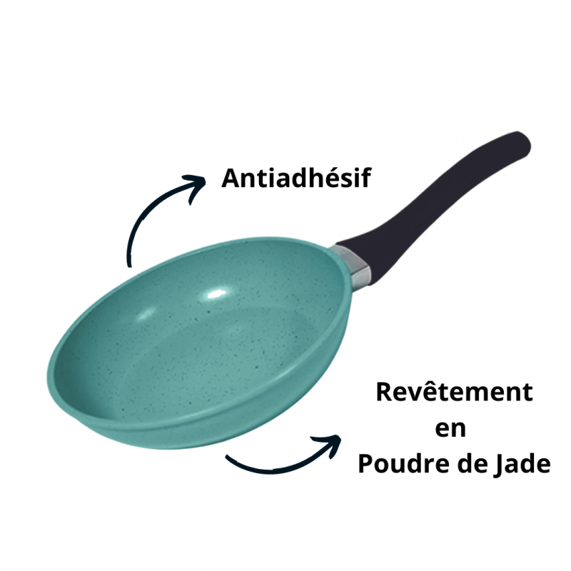 Venteo - Poêle en Poudre de Jade 20 et 28cm - KitchenPro - Revêtement ...