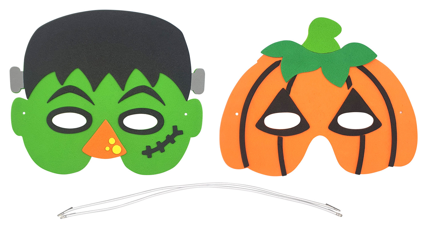 2 Pièces Masque De Chat D'Halloween Bricolage Masques En Papier