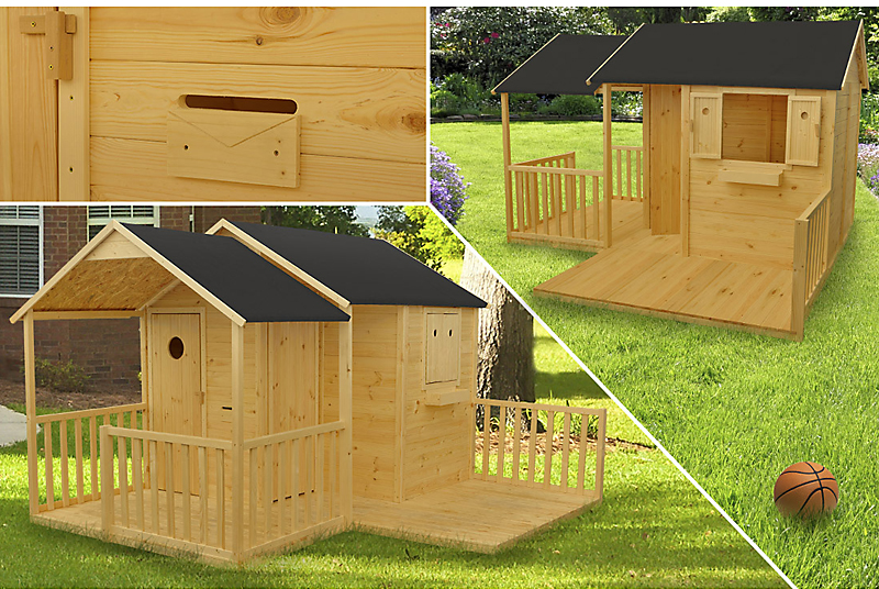 Maisonnette enfant en bois DEVA 5,83 m² - En sapin et pin