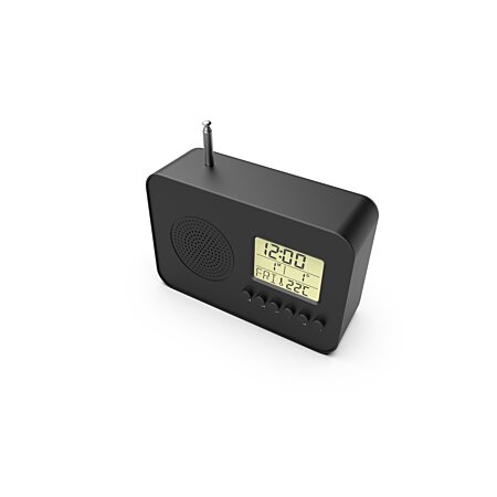 Radio réveil intelligent evoom lekio avec affichage de la date, heure,  température et humidité - noir EVOOM Pas Cher 