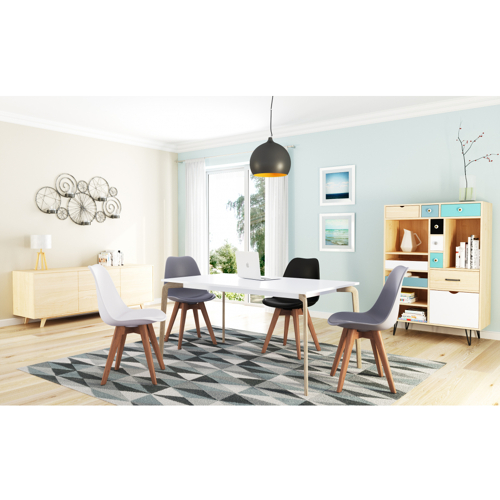 Lot de 2 chaises scandinaves ANDREAS  blanche