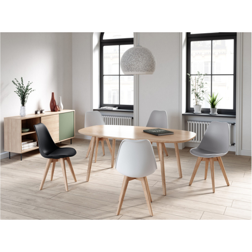 Lot de 2 chaises scandinaves ANDREAS gris