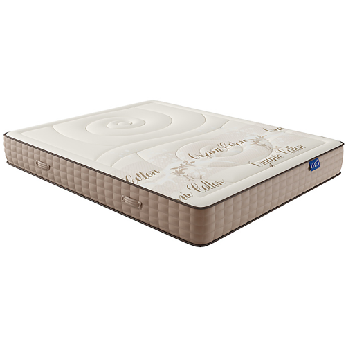 Matelas Mousse NATURA à  mémoire de forme VISCOSOJA® 160x200 blanc/beige