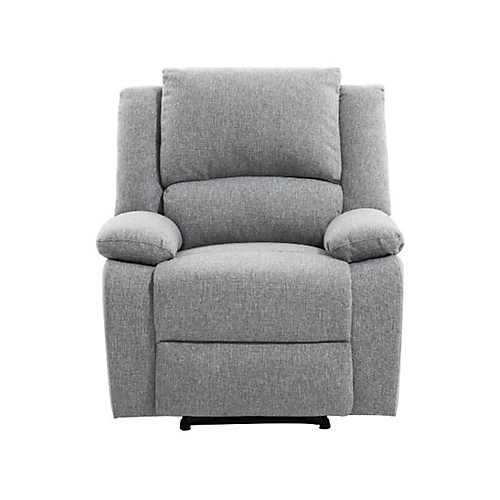 Fauteuil de relaxation RELAX en tissu chiné gris clair