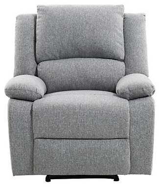 Fauteuil de relaxation RELAX en tissu chiné gris clair