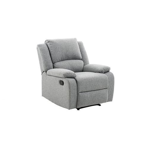 Fauteuil de relaxation RELAX en tissu chiné gris clair