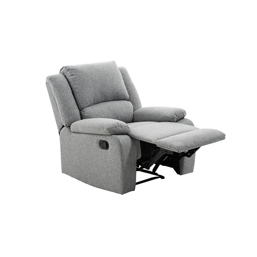 Fauteuil de relaxation RELAX en tissu chiné gris clair