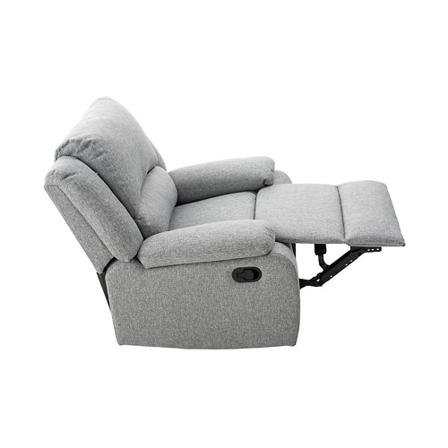 Fauteuil de relaxation RELAX en tissu chiné gris clair