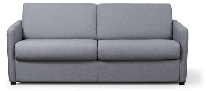 Canapé système couchage rapide 3 places 160x190 en tissu gris clair ALICIA