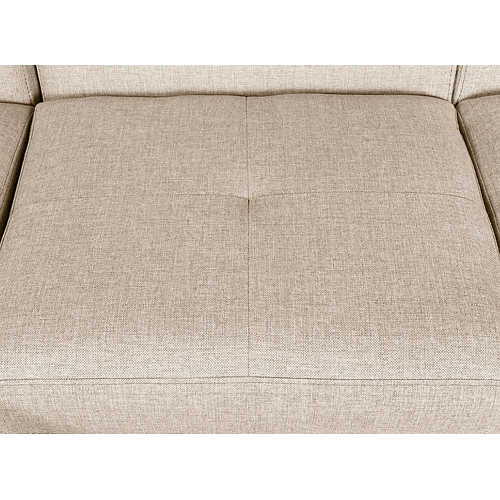 Canapé panoramique convertible avec 2 coffres en tissu - Beige