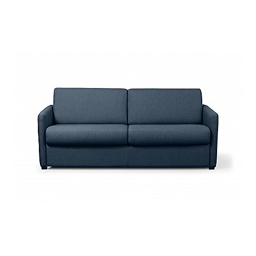 Canapé convertible système couchage express 3 places en tissu - Bleu foncé