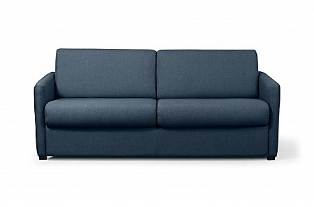 Canapé convertible système couchage express 3 places en tissu - Bleu foncé