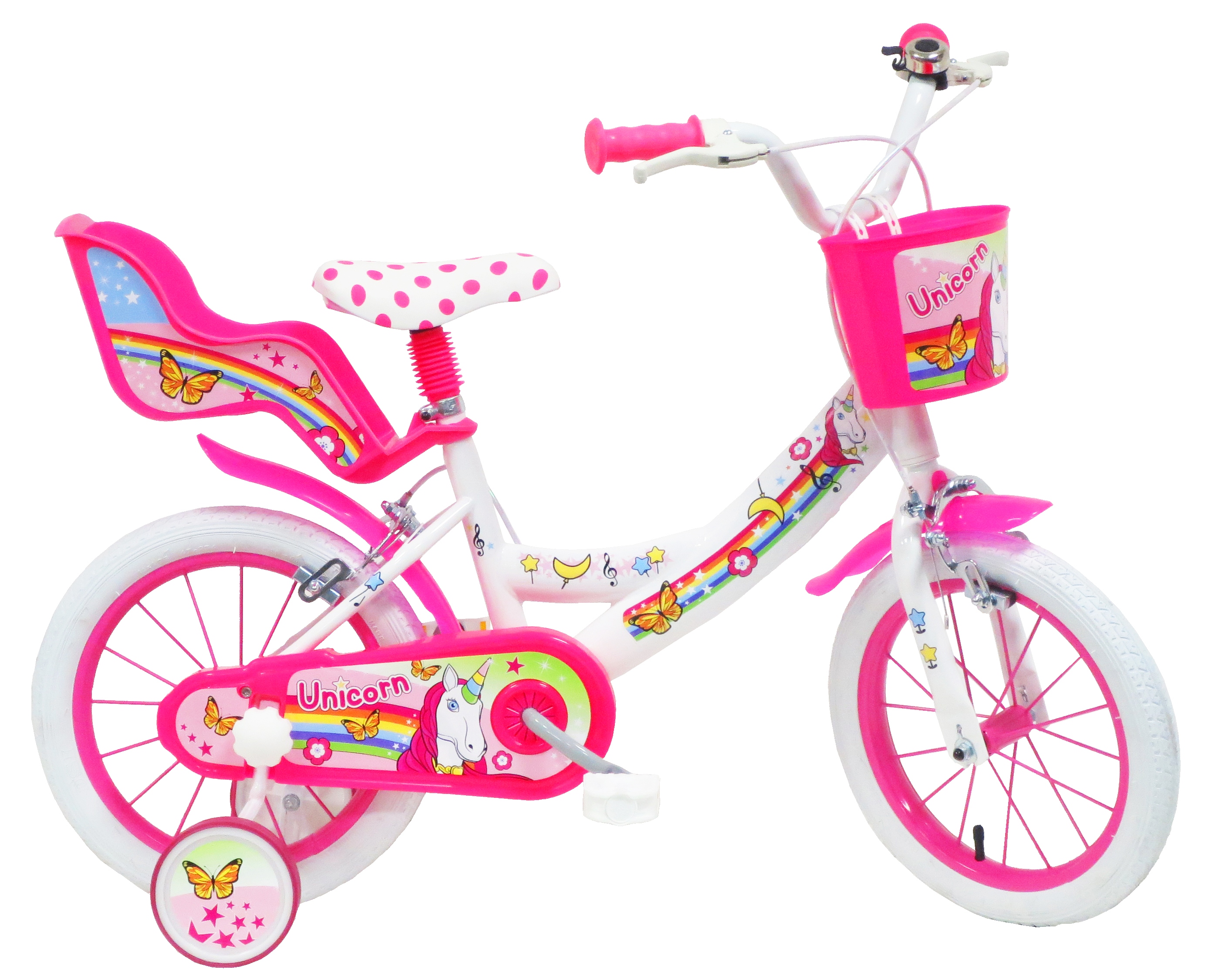 Vélo enfant 14 Fille Licorne/Unicorn pour enfant de 95/110 cm avec