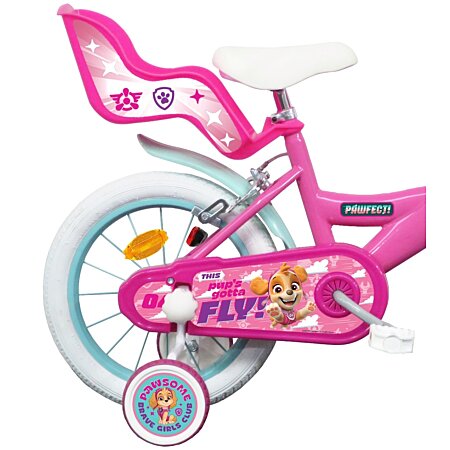 Vélo 10 Fille Licence Stella Pat patrouille pour enfant de 2 à 3 ans avec  stabilisateurs à molettes