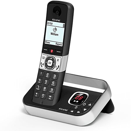 Téléphone fixe sans fil avec répondeur Duo F860 Voice - Gris