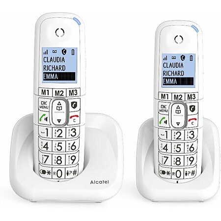 Téléphone Fixe Sans Fil Alcatel Xl785 Duo Blanc au meilleur prix