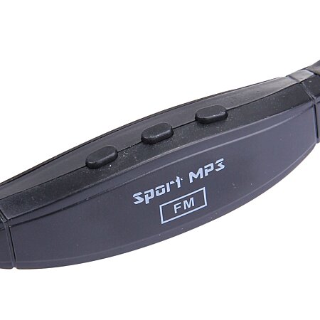 Casque MP3 sport sans fil lecteur audio Micro SD Noir